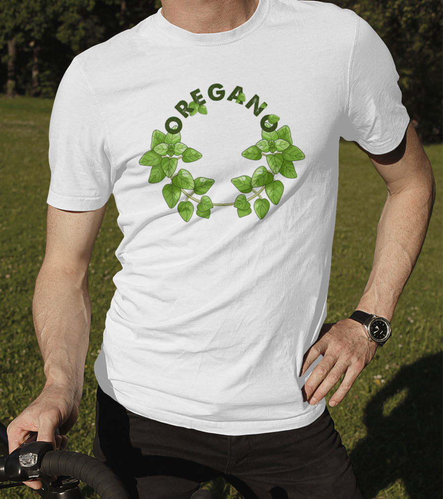 Oregano Herb Collectors Green Leaf Wreath T-Shirt
