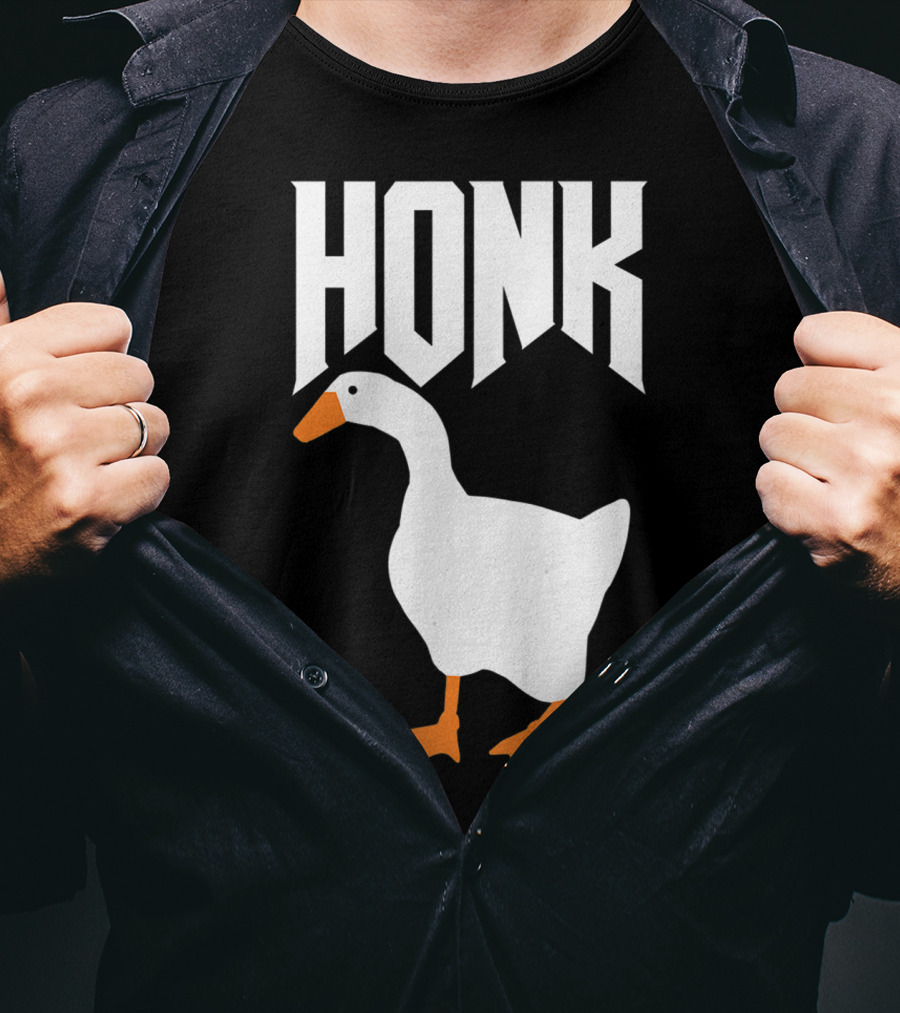 Honk Goose Funny Video Gamer Untitled Goose Game T-Shirt