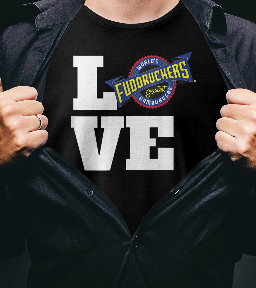 LOVE World's Greatest Hamburgers Fuddruckers T-Shirt