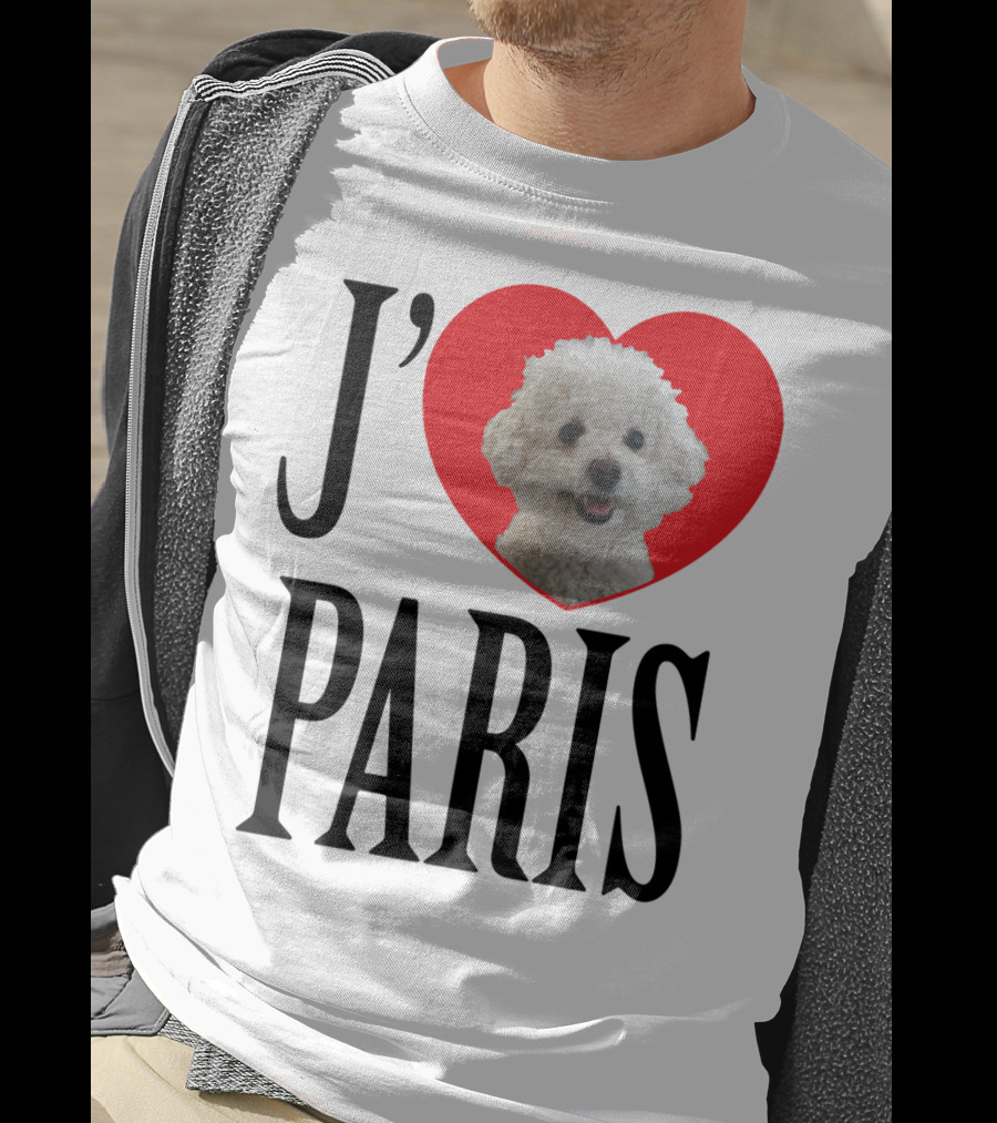 J'aime Paris Bichon Frise Heart T-Shirt