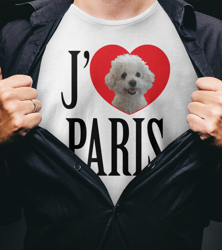 J'aime Paris Bichon Frise Heart T-Shirt
