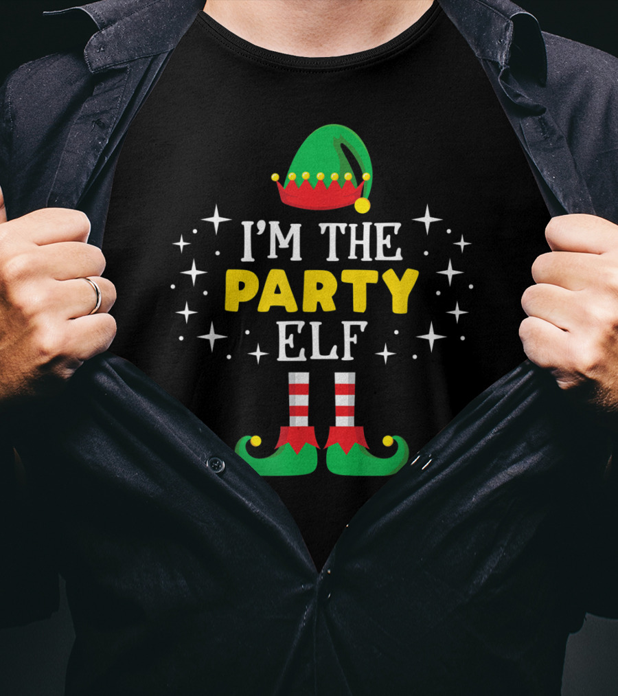 I'm The Party Elf Funny Xmas Family Festive T-Shirt