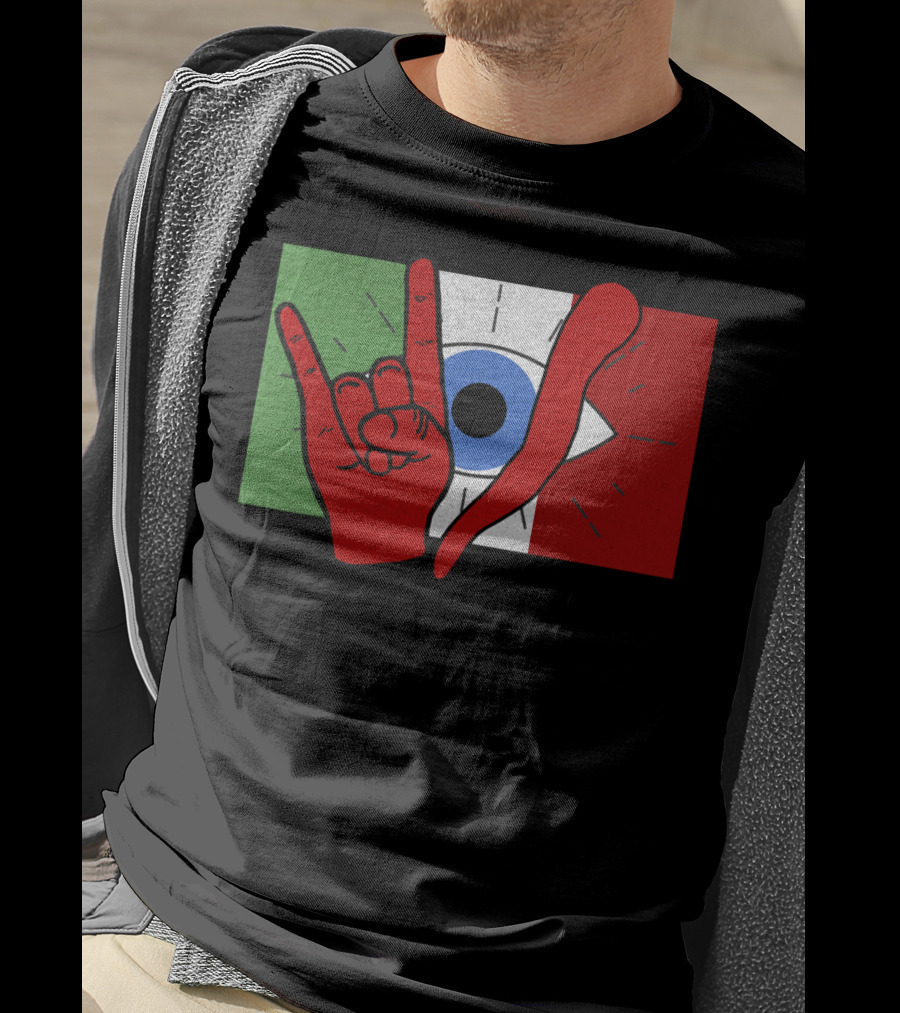 Italian Evil Eye Il Malocchio Maloik Hand Gesture T-Shirt