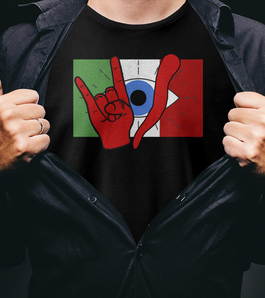 Italian Evil Eye Il Malocchio Maloik Hand Gesture T-Shirt