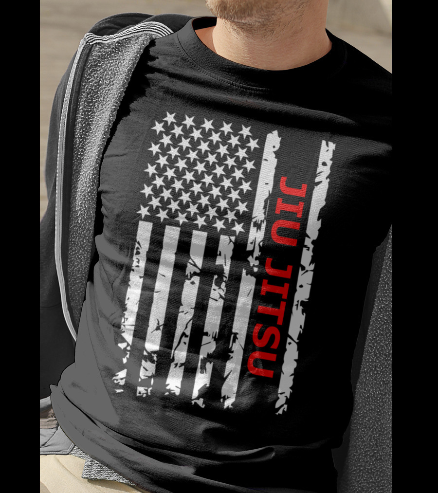 Jiu Jitsu American Flag T-Shirt