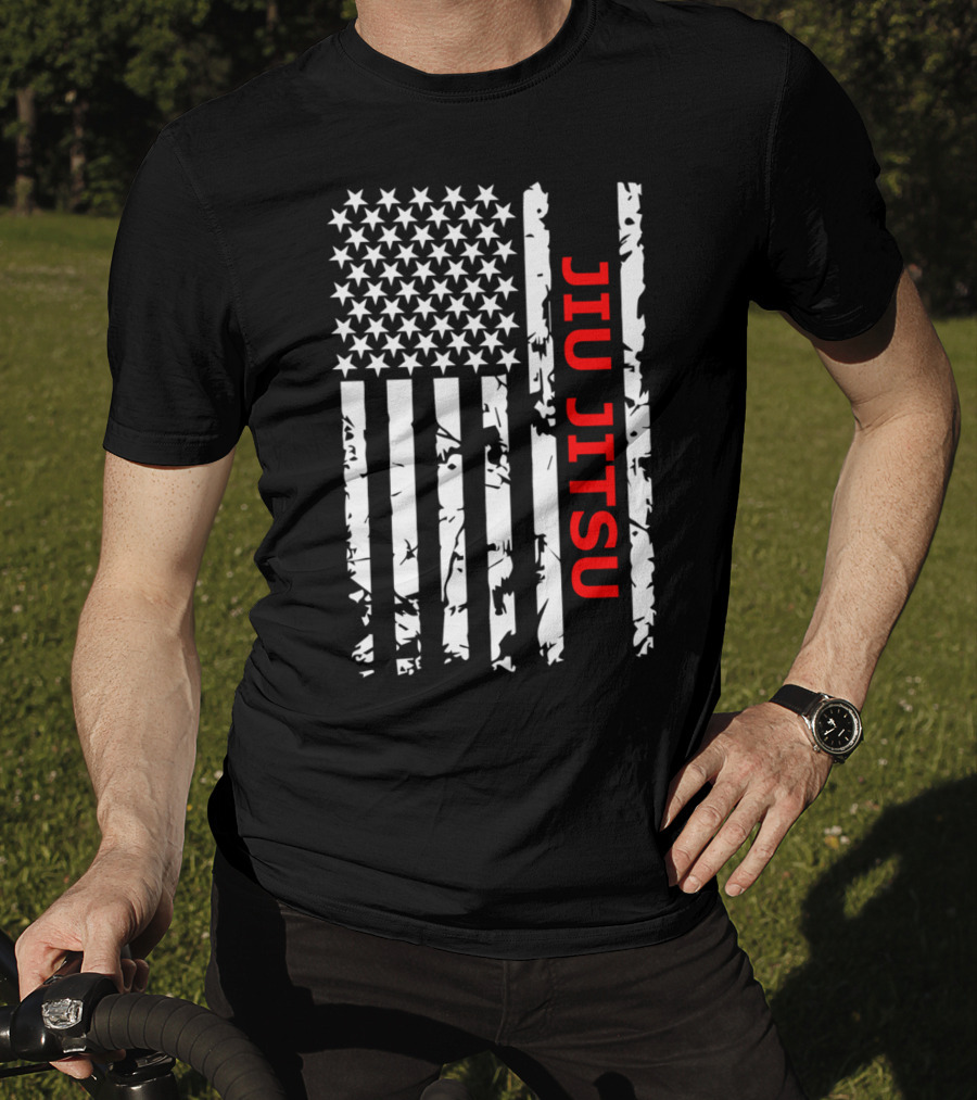 Jiu Jitsu American Flag T-Shirt