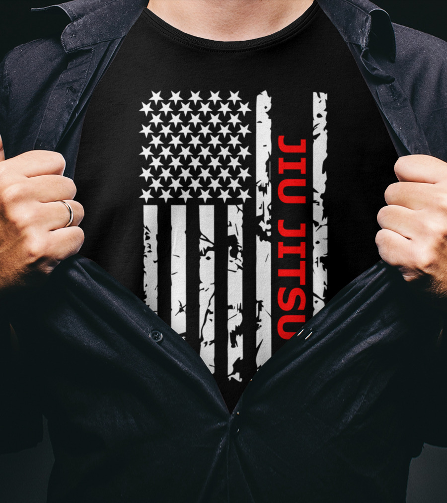 Jiu Jitsu American Flag T-Shirt