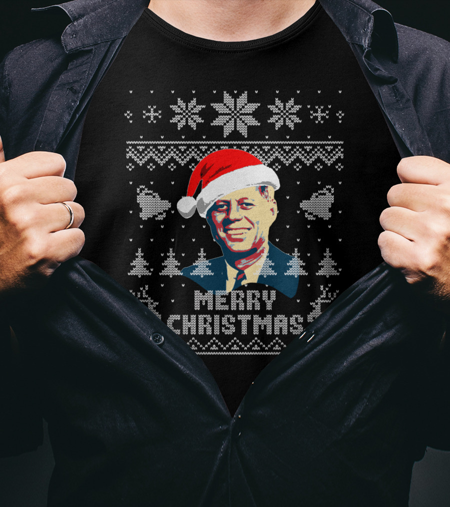 John Kennedy Merry Christmas Santa T-Shirt