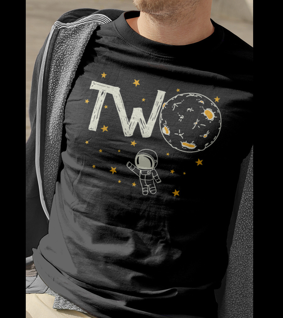 Two Year Old Astronaut Outer Space Birthday T-Shirt