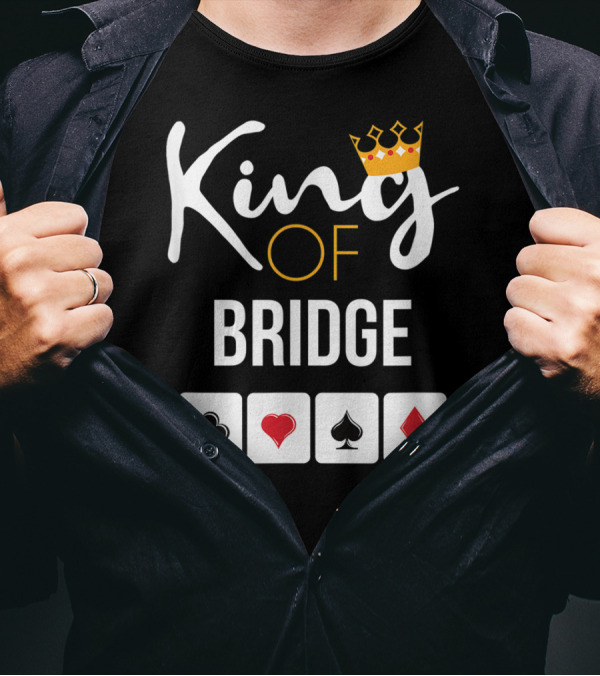 King Of Bridge Card Game Lover With Suit Symbols T-Shirt