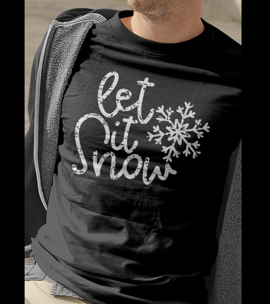 Let It Snow Christmas Snowflake Winter Holiday Season T-Shirt