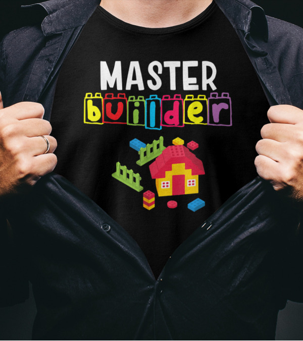 Master Builder Building Blocks House Creation T-Shirt