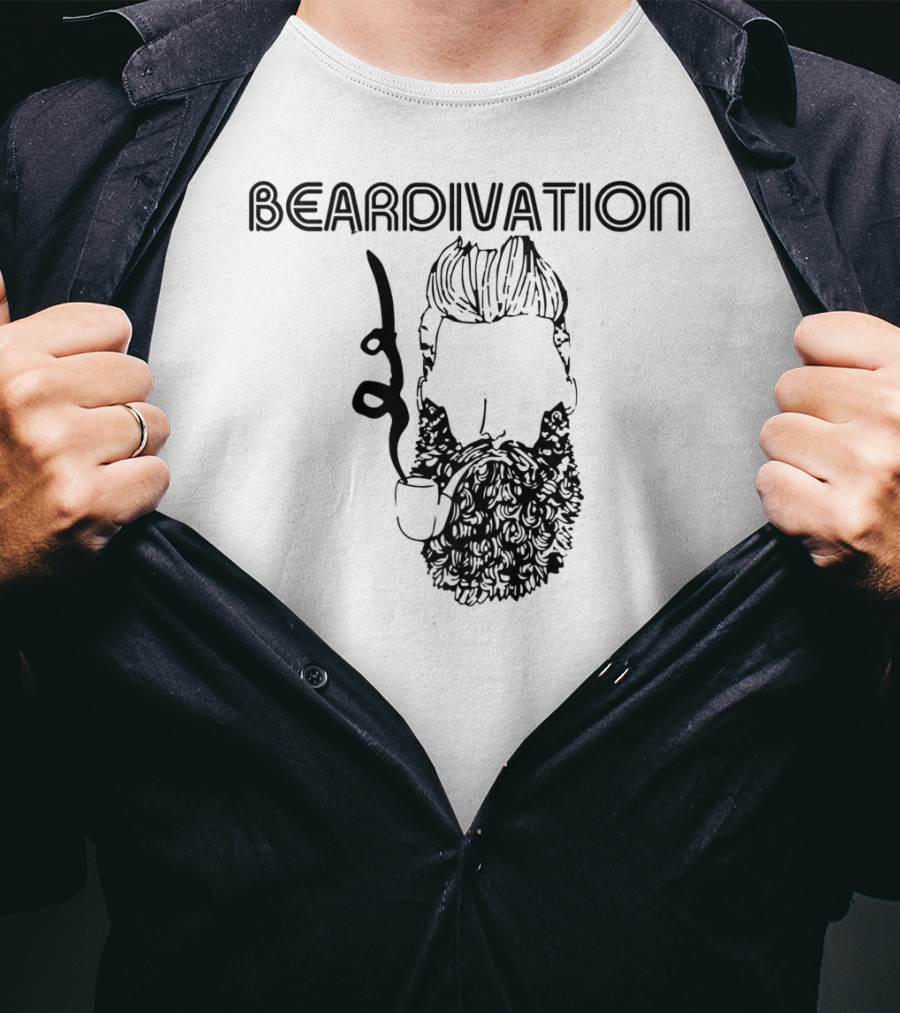 Beardivation Bearded Guy Smoking A Pipe T-Shirt