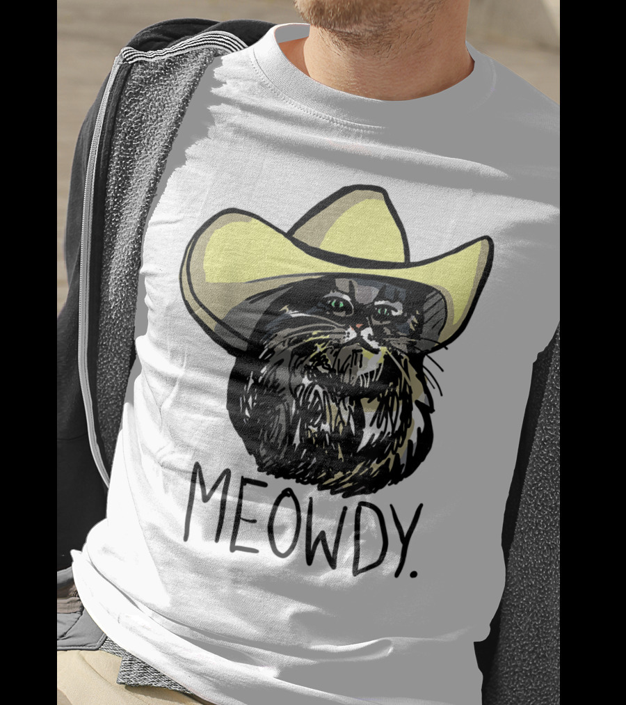MEOWDY Texas Cowboy Cat T-Shirt