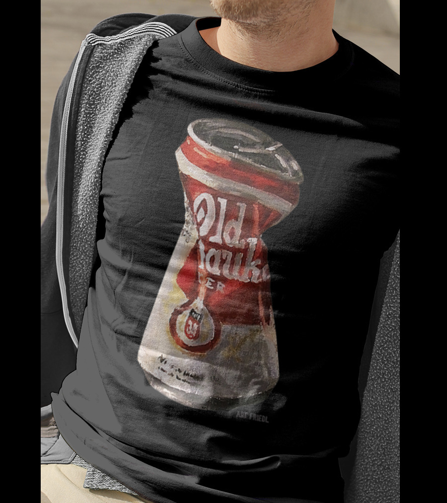 Old Crushed Beer Can Milwaukee Art Friedl T-Shirt