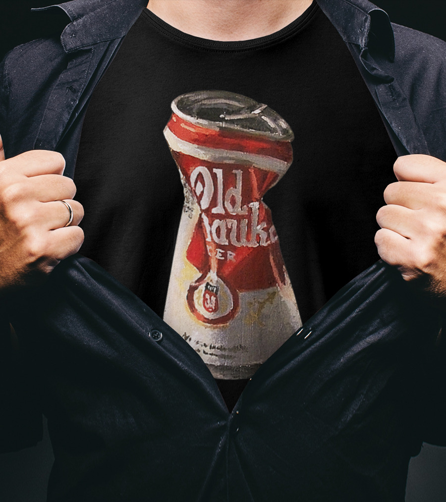 Old Crushed Beer Can Milwaukee Art Friedl T-Shirt