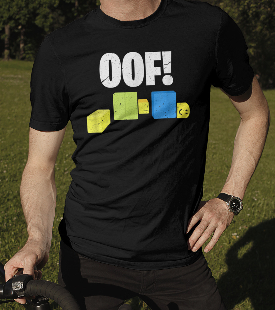 Oof Blox Noob Funny Gamer Blocks Oof Face T-Shirt