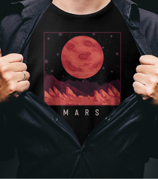Mars Planet Outer Space Galaxy Astronomy Fan T-Shirt