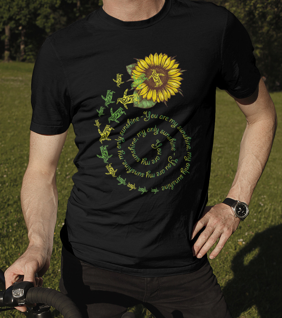 You Are My Sunshine My Only Sunshine Sunflower And Penguin Spiral T-Shirt