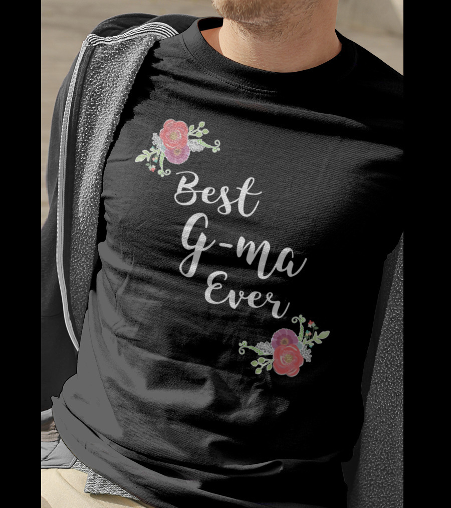 Best G-ma Ever Pink Flowers Floral T-Shirt