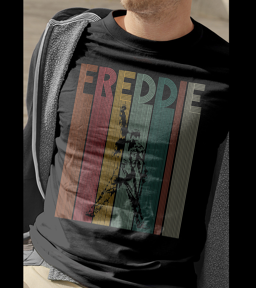 Freddie Mercury Retro Distressed Vintage Line T-Shirt