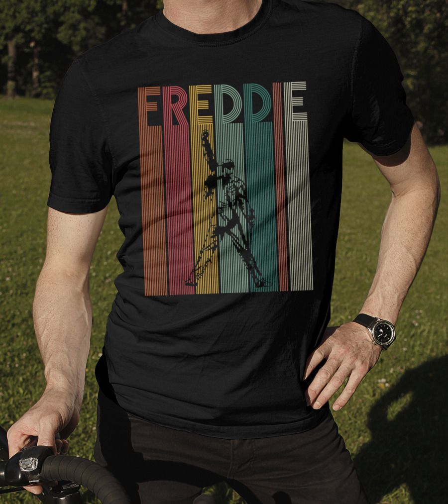Freddie Mercury Retro Distressed Vintage Line T-Shirt