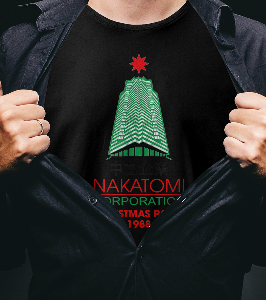 Nakatomi Corporation Christmas Party 1988 Retro Nakatomiplaza T-Shirt