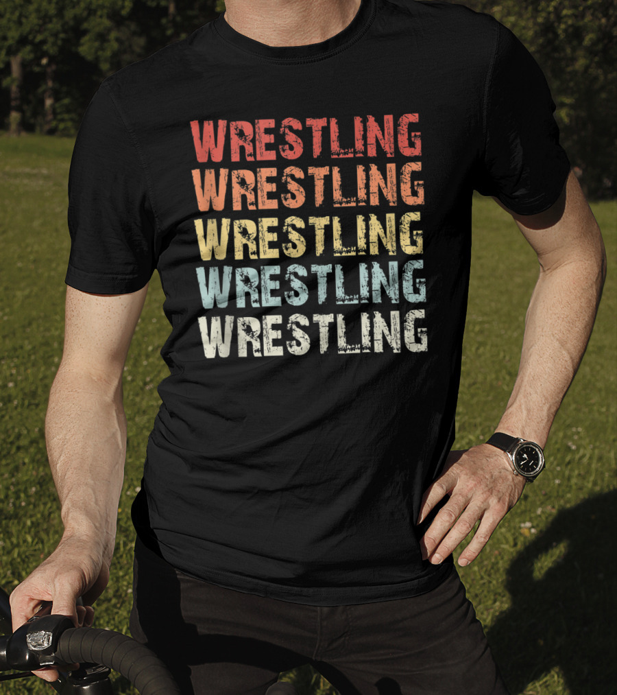 Wrestling Wrestling Wrestling Wrestling Wrestling Retro Lover T-Shirt