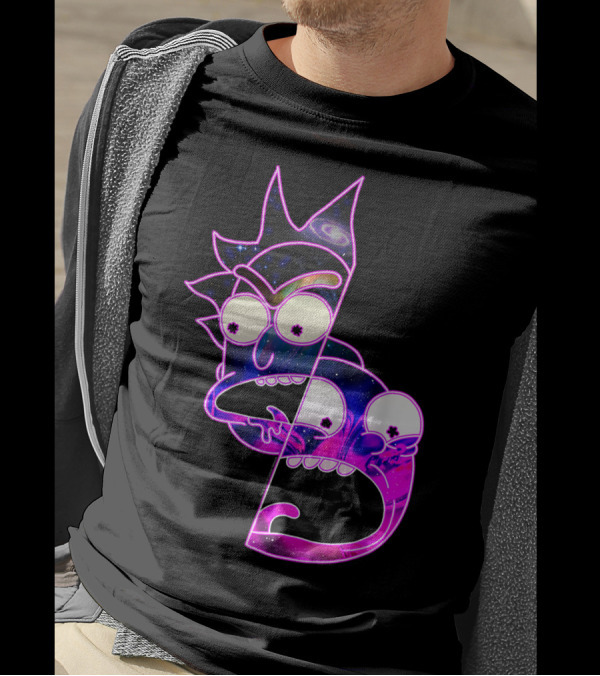 Trippy Galactic Rick And Morty Space Fusion T-Shirt