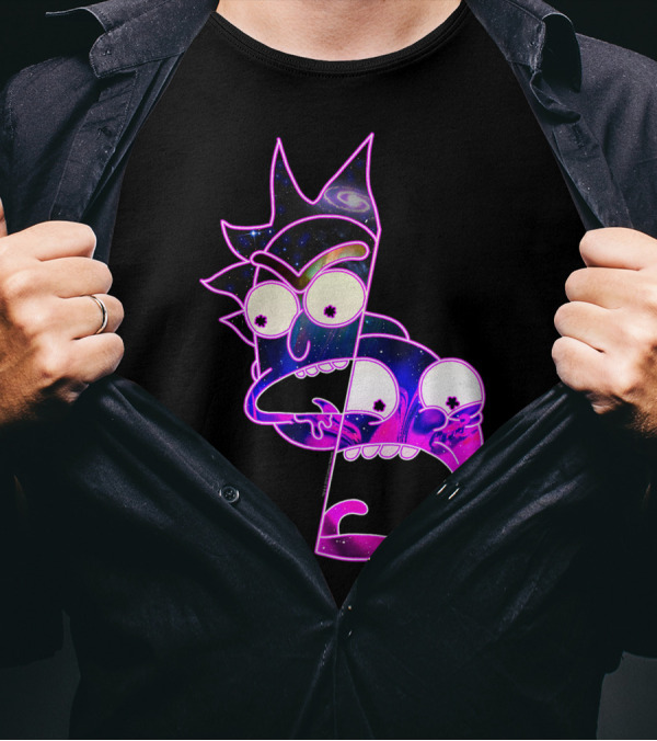 Trippy Galactic Rick And Morty Space Fusion T-Shirt