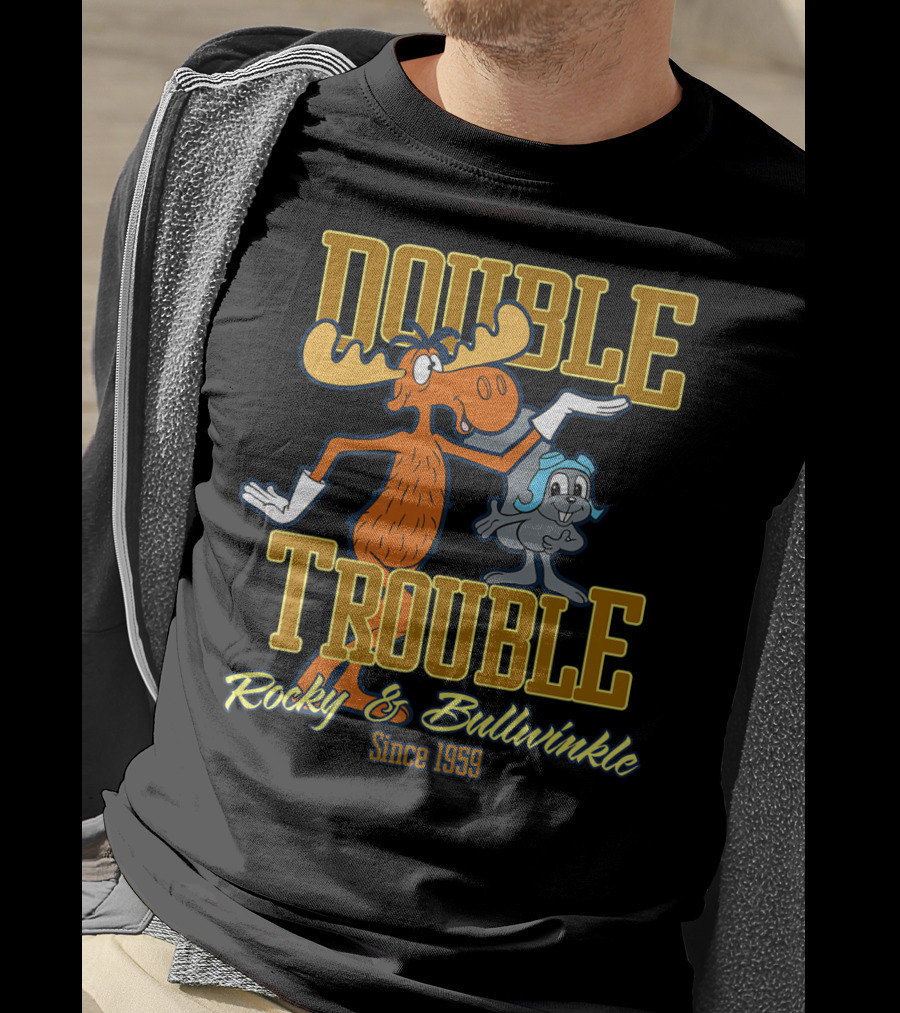 Rocky And Bullwinkle Double Trouble Since 1959 T-Shirt
