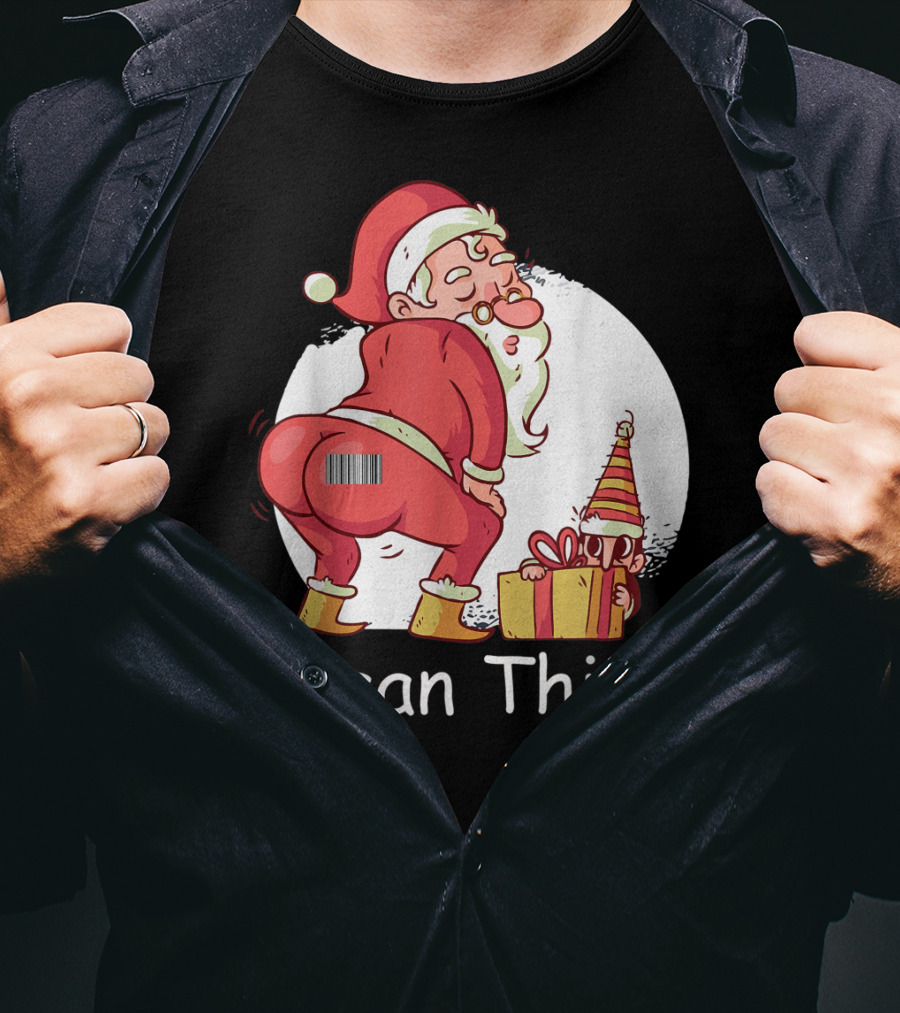 Scan This Santa Claus Butt With Barcode And Holiday Gift T-Shirt
