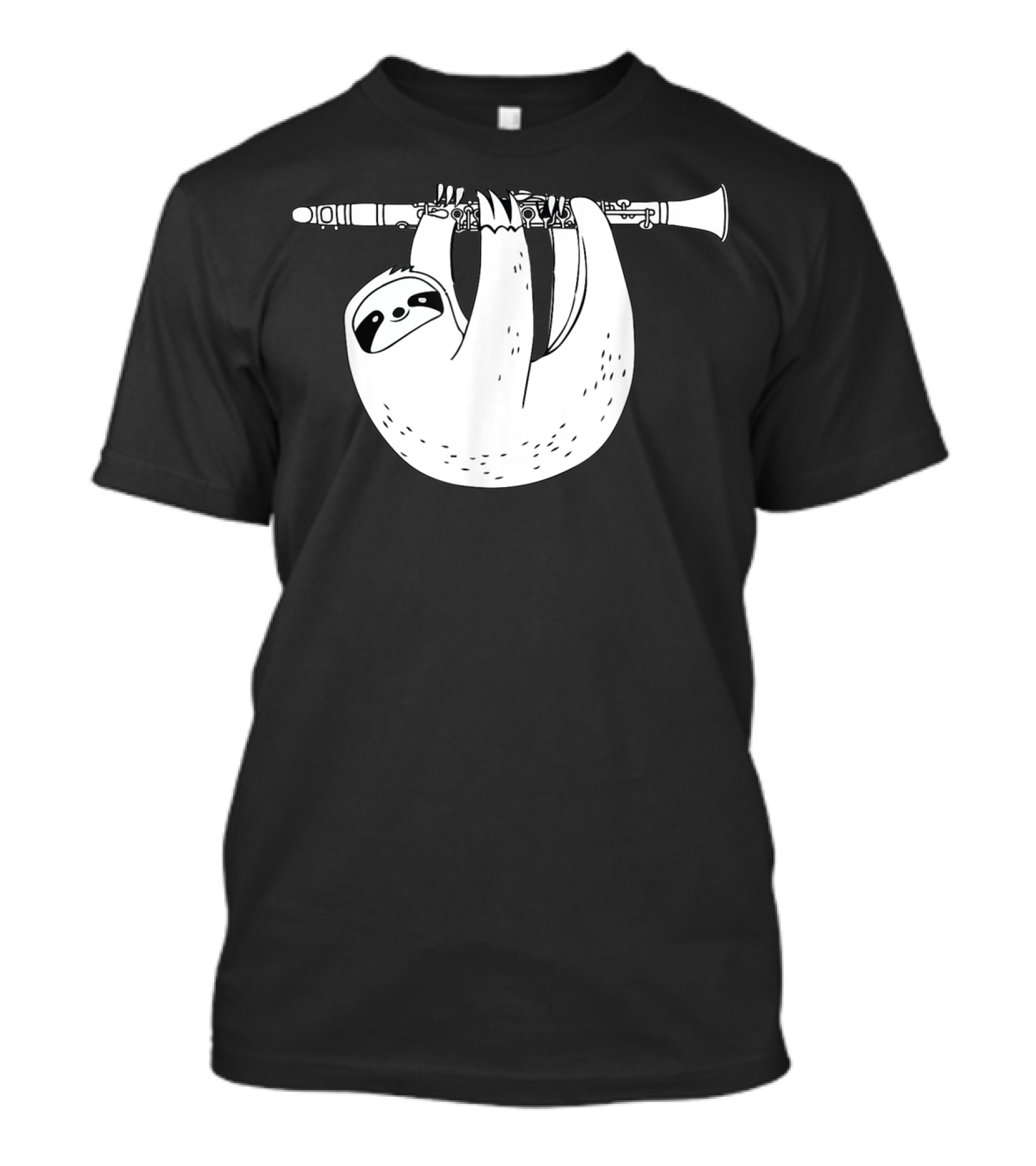 Sloth Hanging On Clarinet T-Shirt