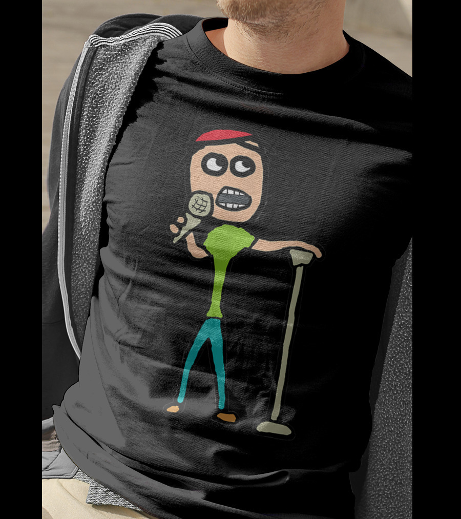 Stand Up Comedy Cartoon Microphone Stage Performance T-Shirt