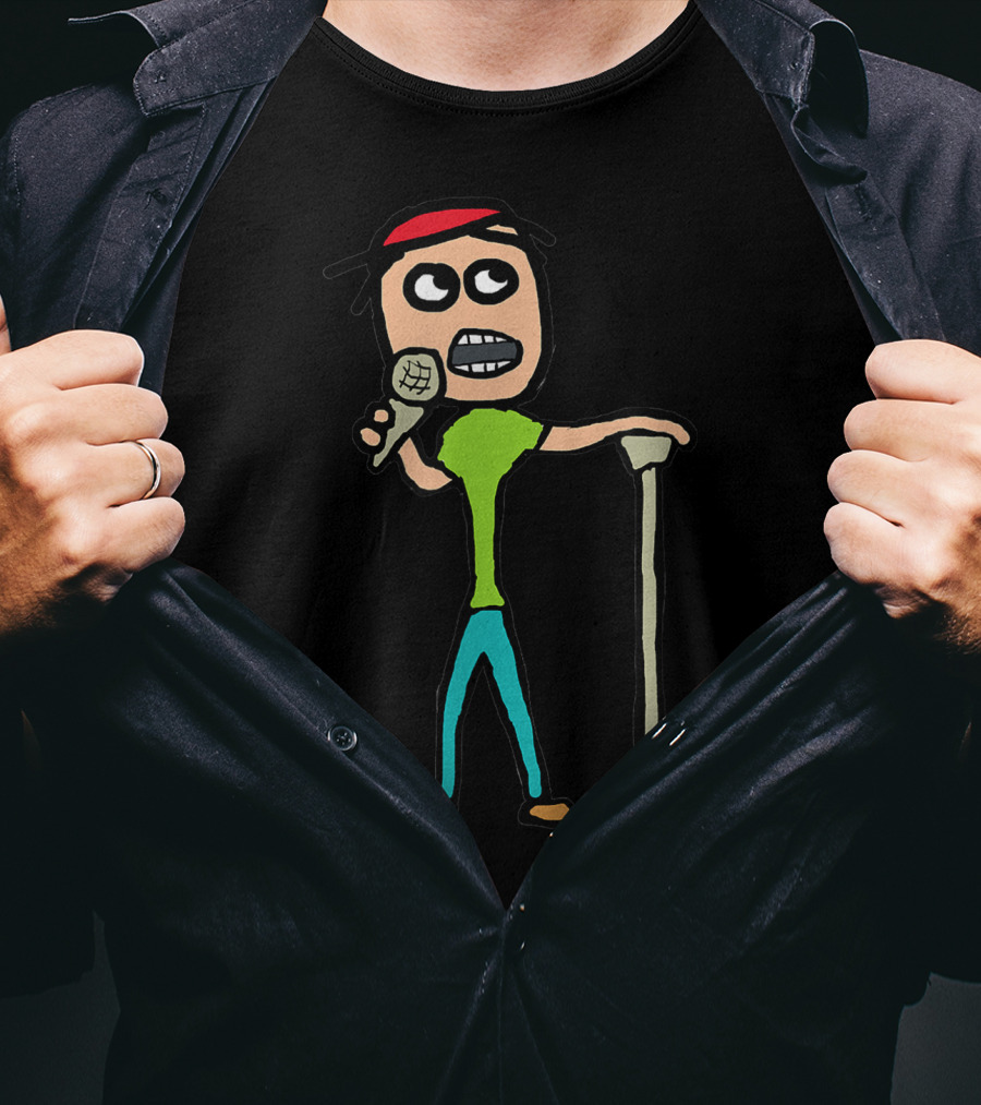 Stand Up Comedy Cartoon Microphone Stage Performance T-Shirt