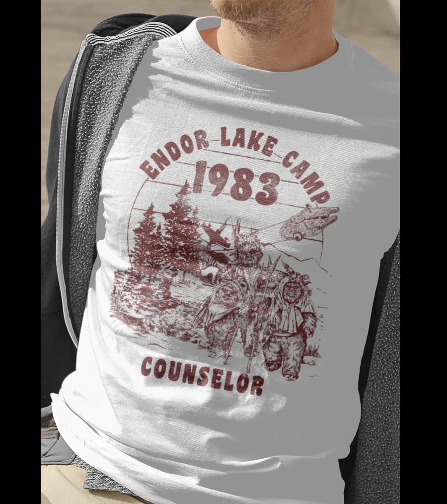 Endor Lake Camp 1983 Counselor Star Wars Ewok Adventure T-Shirt