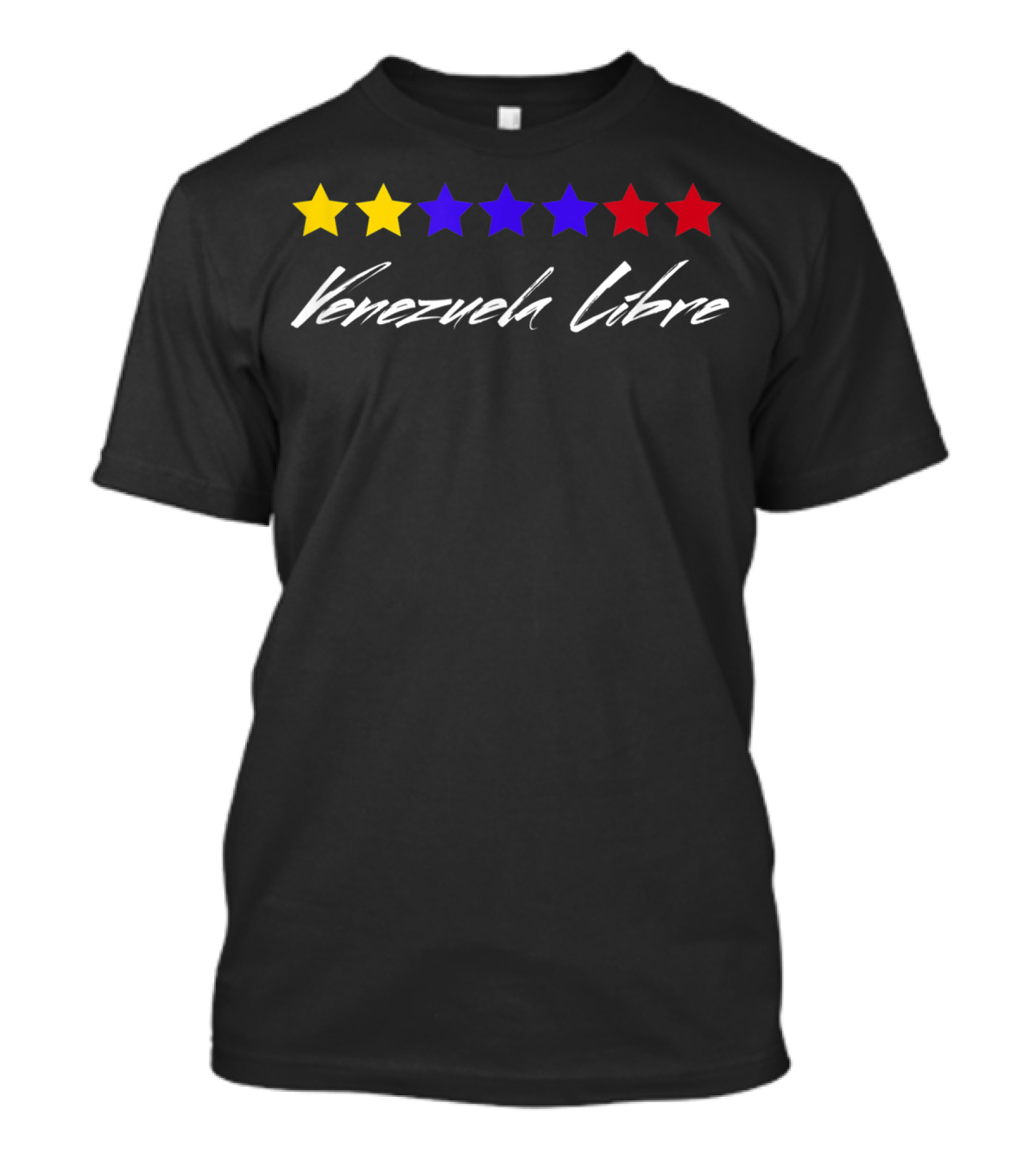 Venezuela Libre 7 Star Flag Camiseta Franela T-Shirt