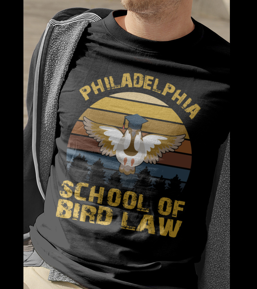 Philadelphia School Of Bird Law Vintage Retro Owl Graduation T-Shirt