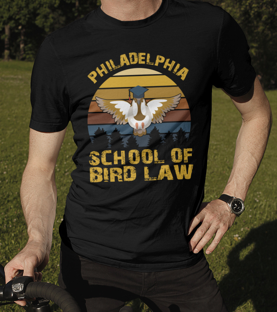 Philadelphia School Of Bird Law Vintage Retro Owl Graduation T-Shirt