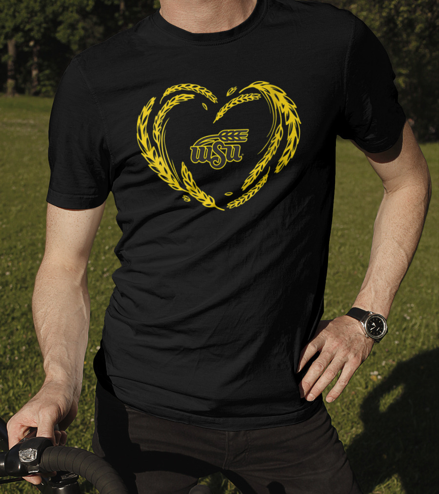 Wichita State Shockers WSU Wheat Heart T-Shirt