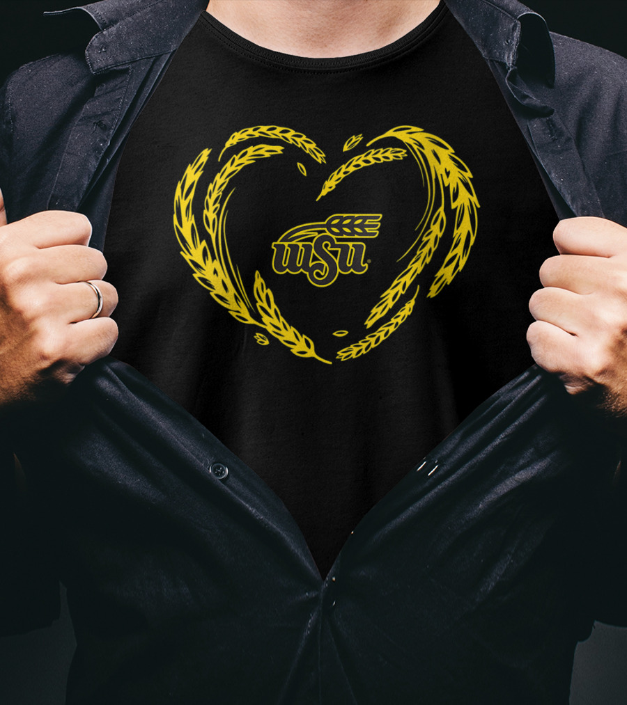 Wichita State Shockers WSU Wheat Heart T-Shirt