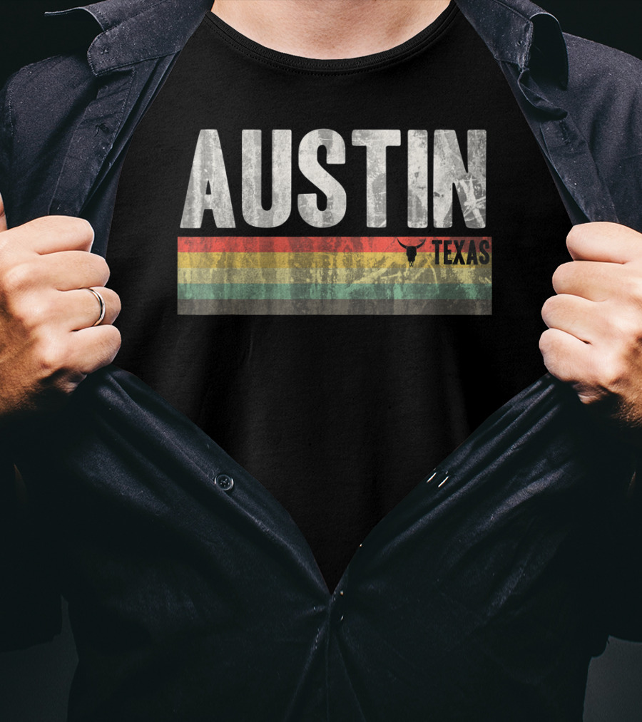 Austin Texas Retro Longhorn Pride T-Shirt
