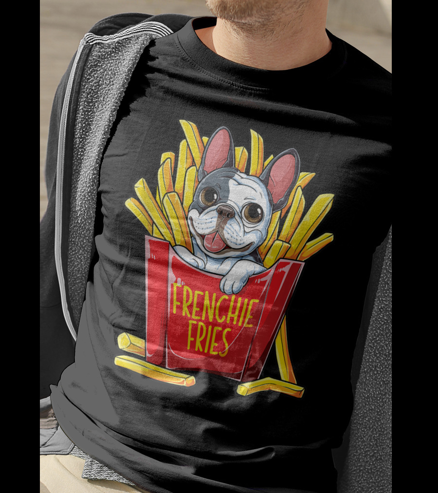 Frenchie Fries French Bulldog In Fry Box T-Shirt
