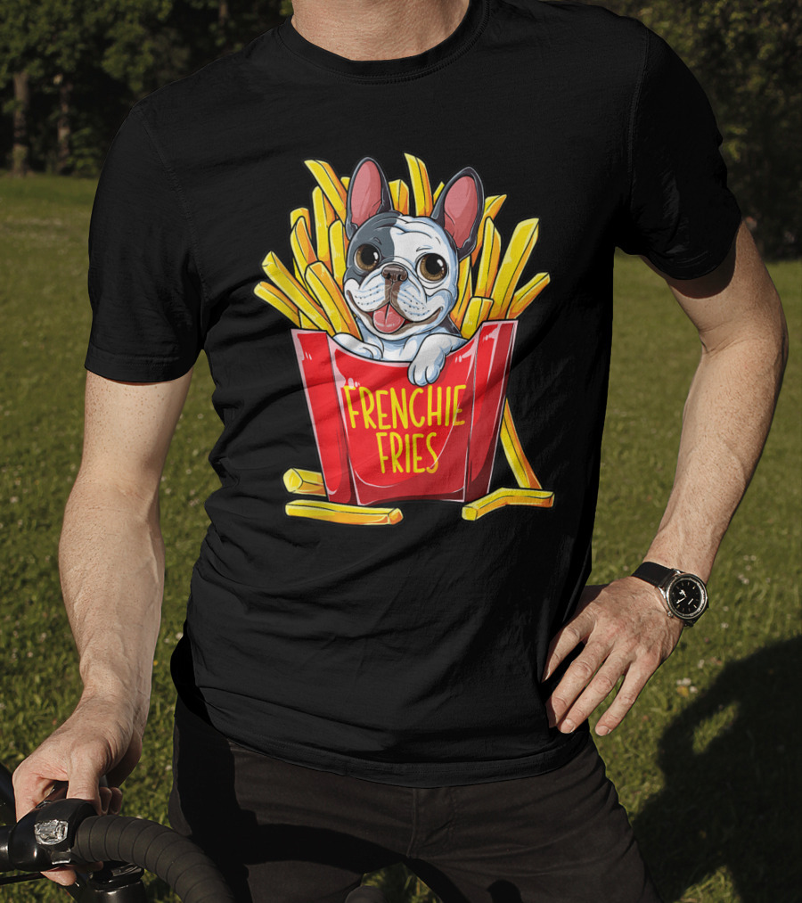 Frenchie Fries French Bulldog In Fry Box T-Shirt
