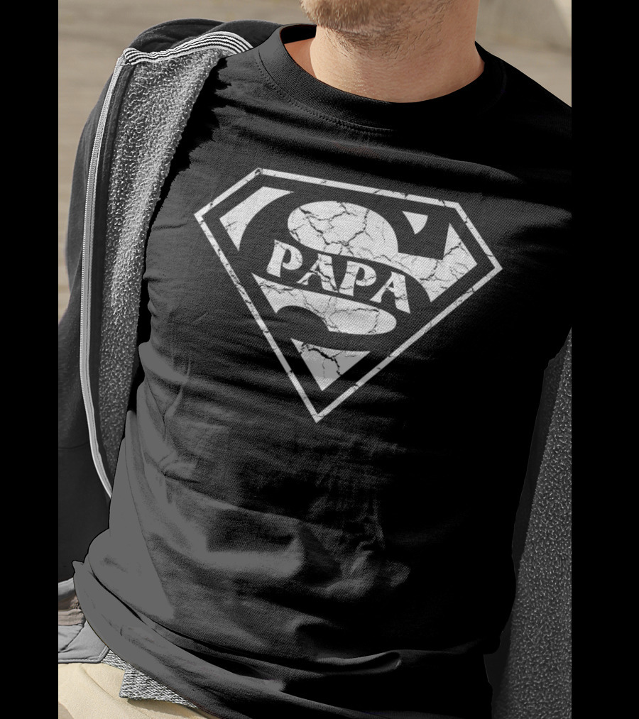 Super Papa Emblem Fun T-Shirt