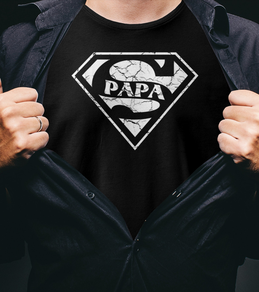 Super Papa Emblem Fun T-Shirt