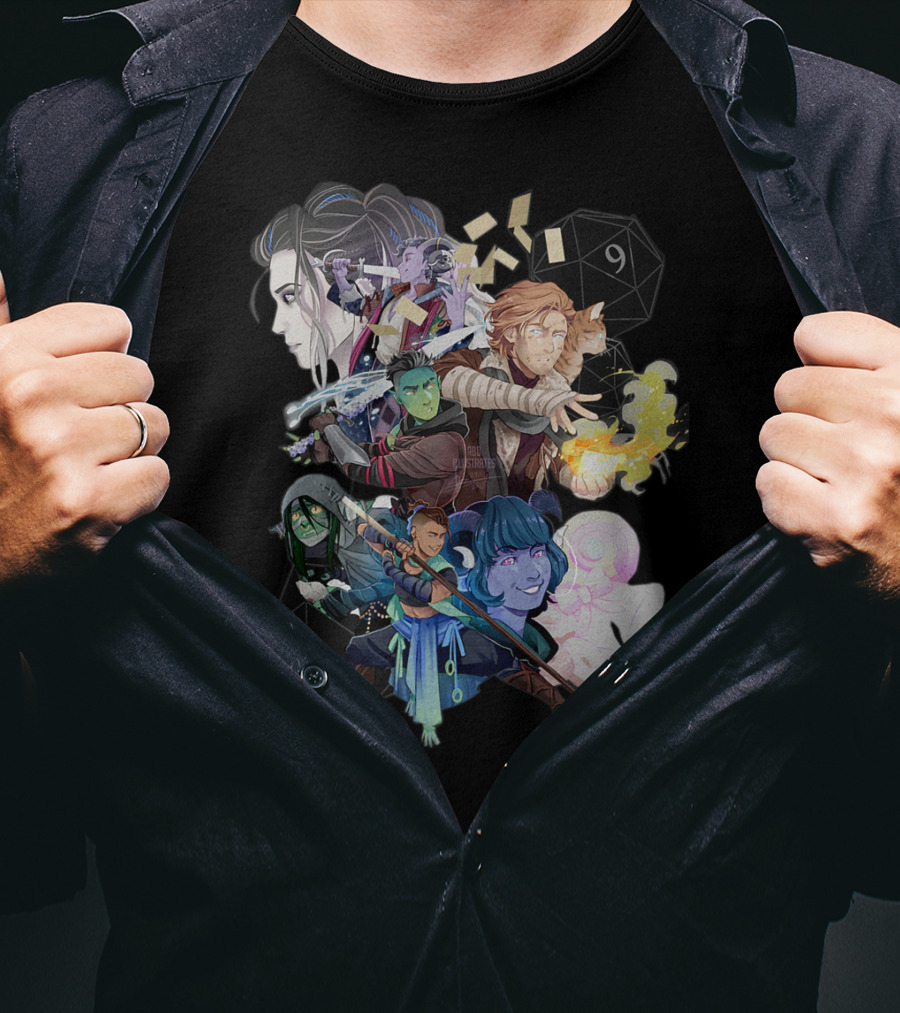 Critical Role The Mighty Nein Fantasy Characters Dungeons And Dragons T-Shirt