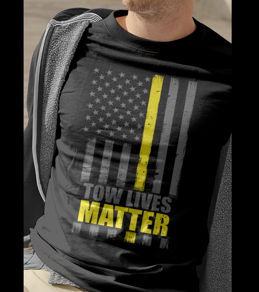 Tow Lives Matter Thin Yellow Line Flag T-Shirt