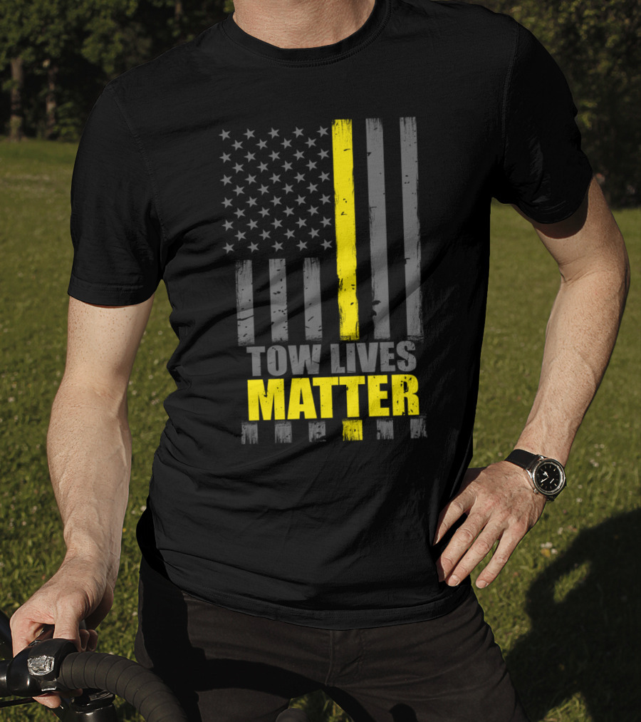 Tow Lives Matter Thin Yellow Line Flag T-Shirt