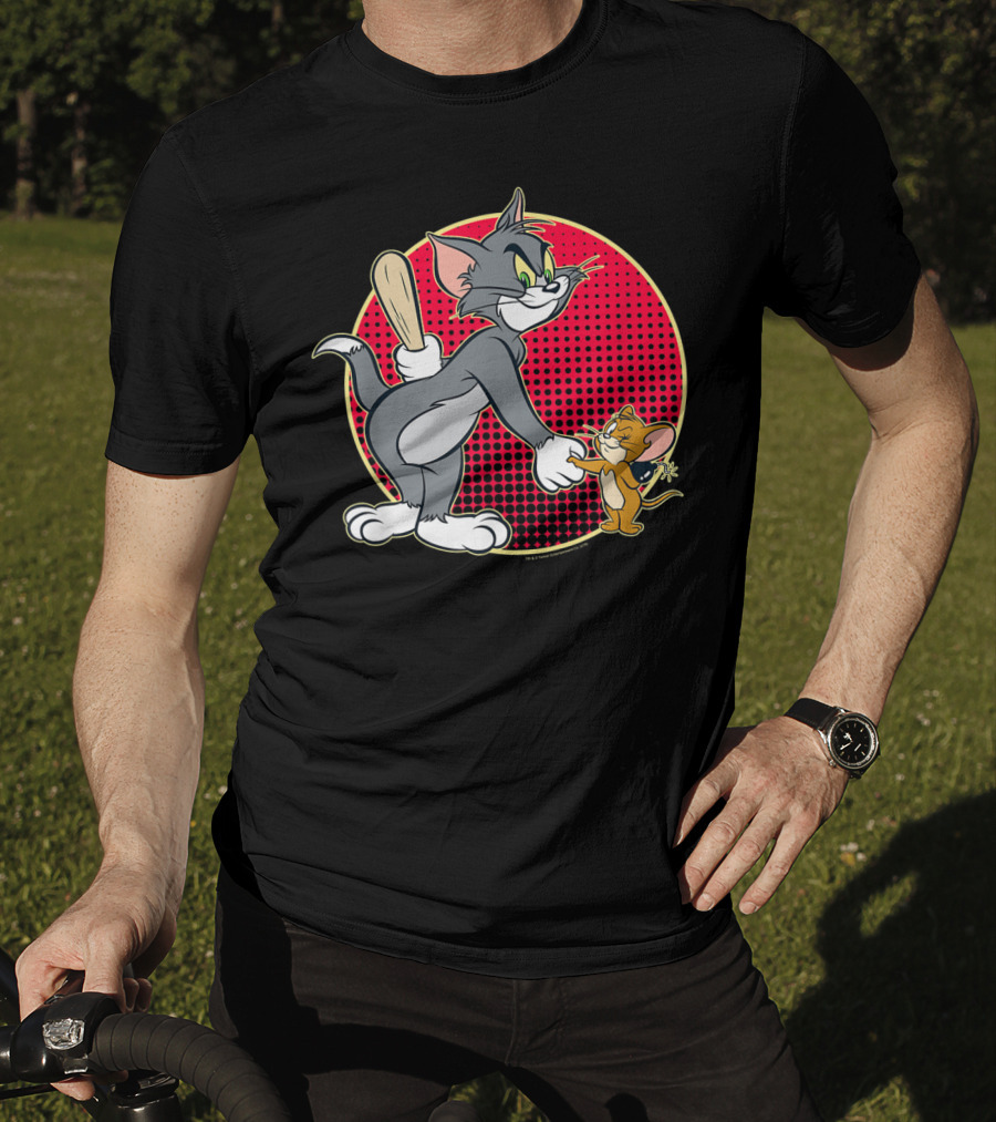 Tom And Jerry Classic Cartoon Characters Playful Moment T-Shirt